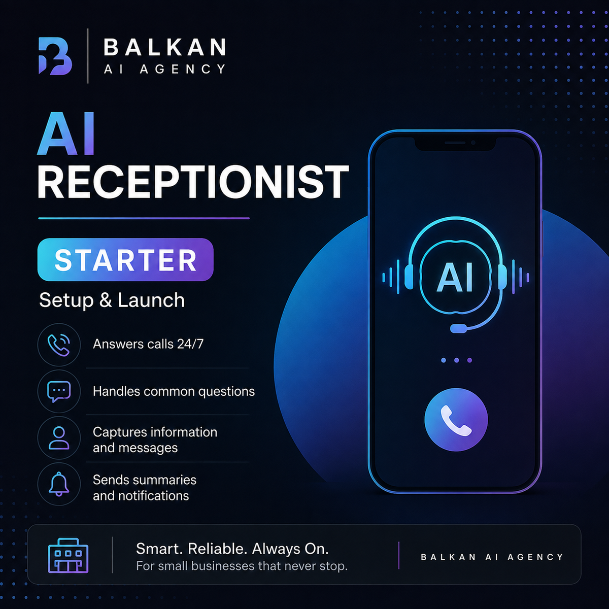 AI Receptionist Starter – Setup & Launch