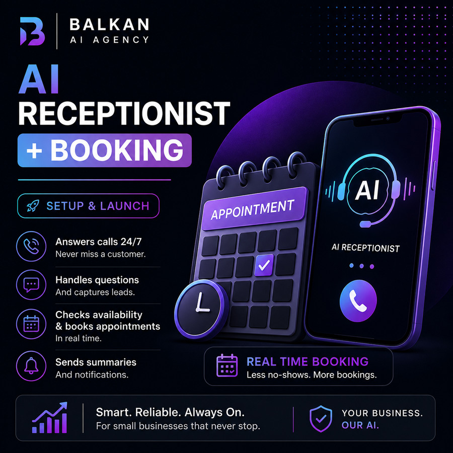 AI Receptionist + Booking – Setup & Launch
